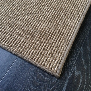 70cm x 1mtr Mocha Sisal with Pebble Overlock Border $60